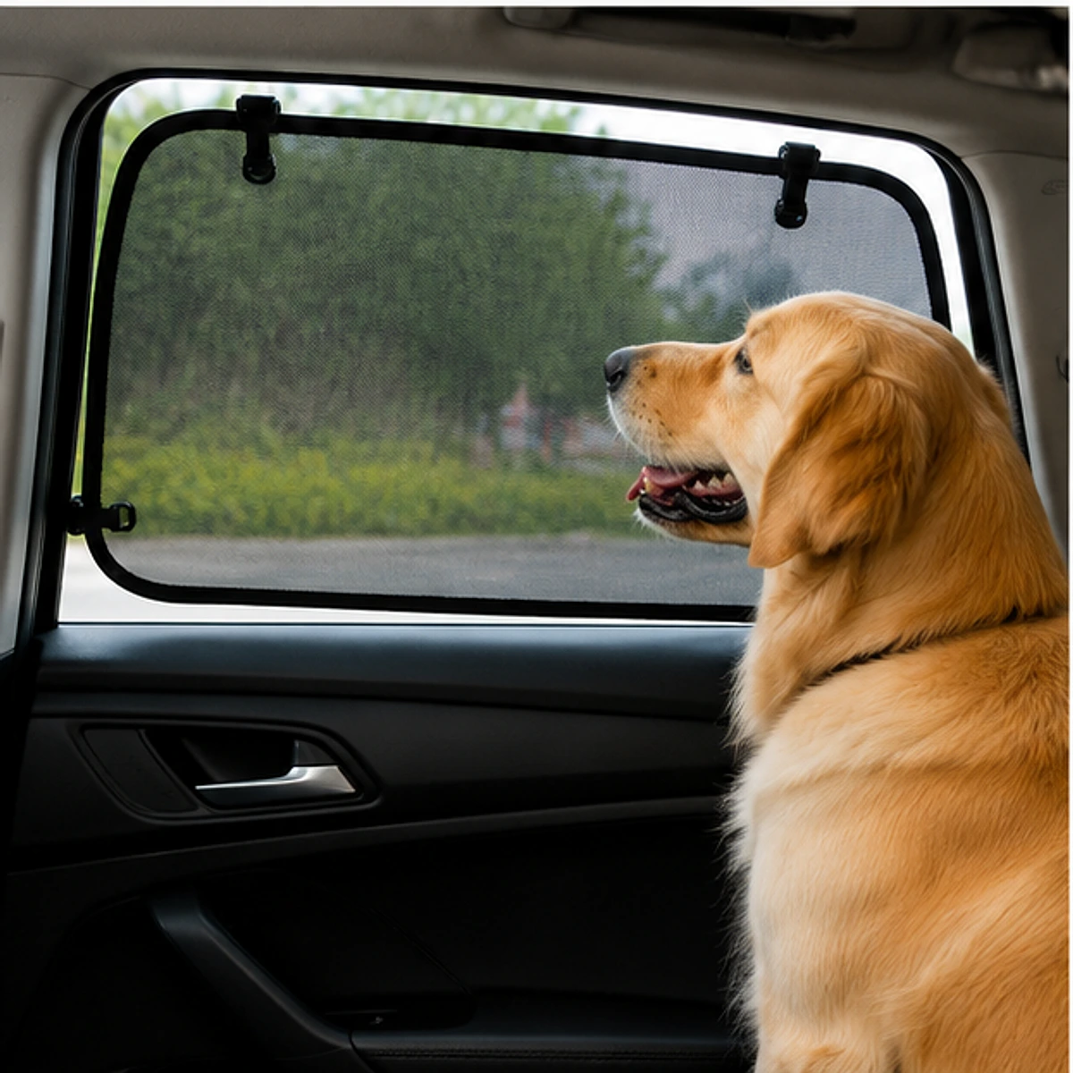 Vehicle Window Pet Safety Screen usage