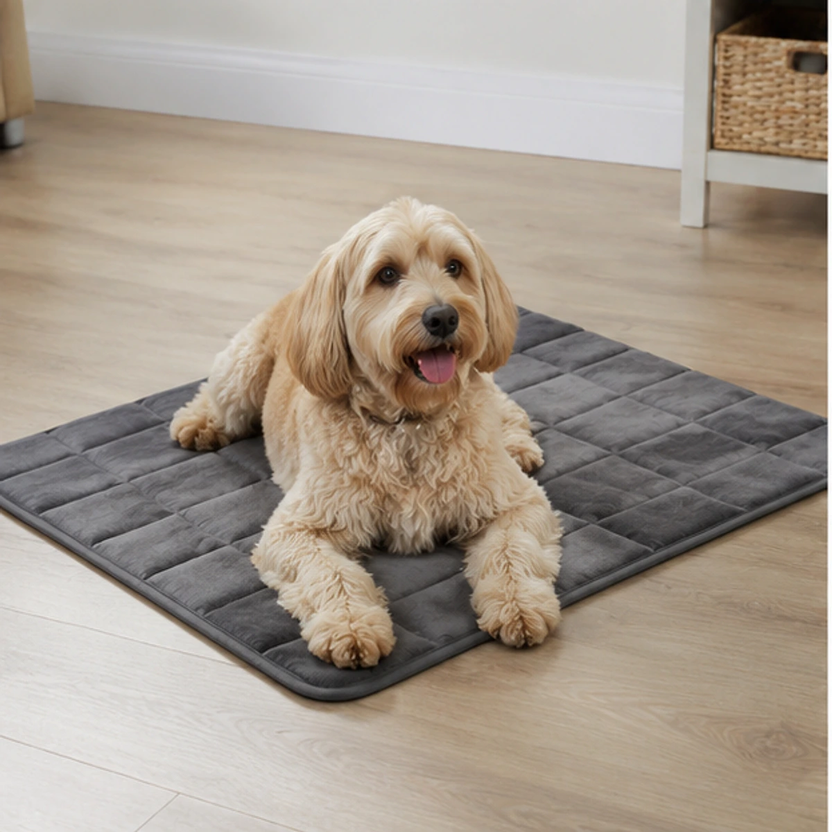 Reflective Self-Warming Crate Mat usage
