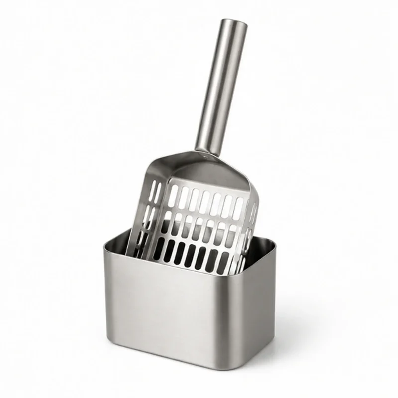 Stainless Litter Scoop and Holder main