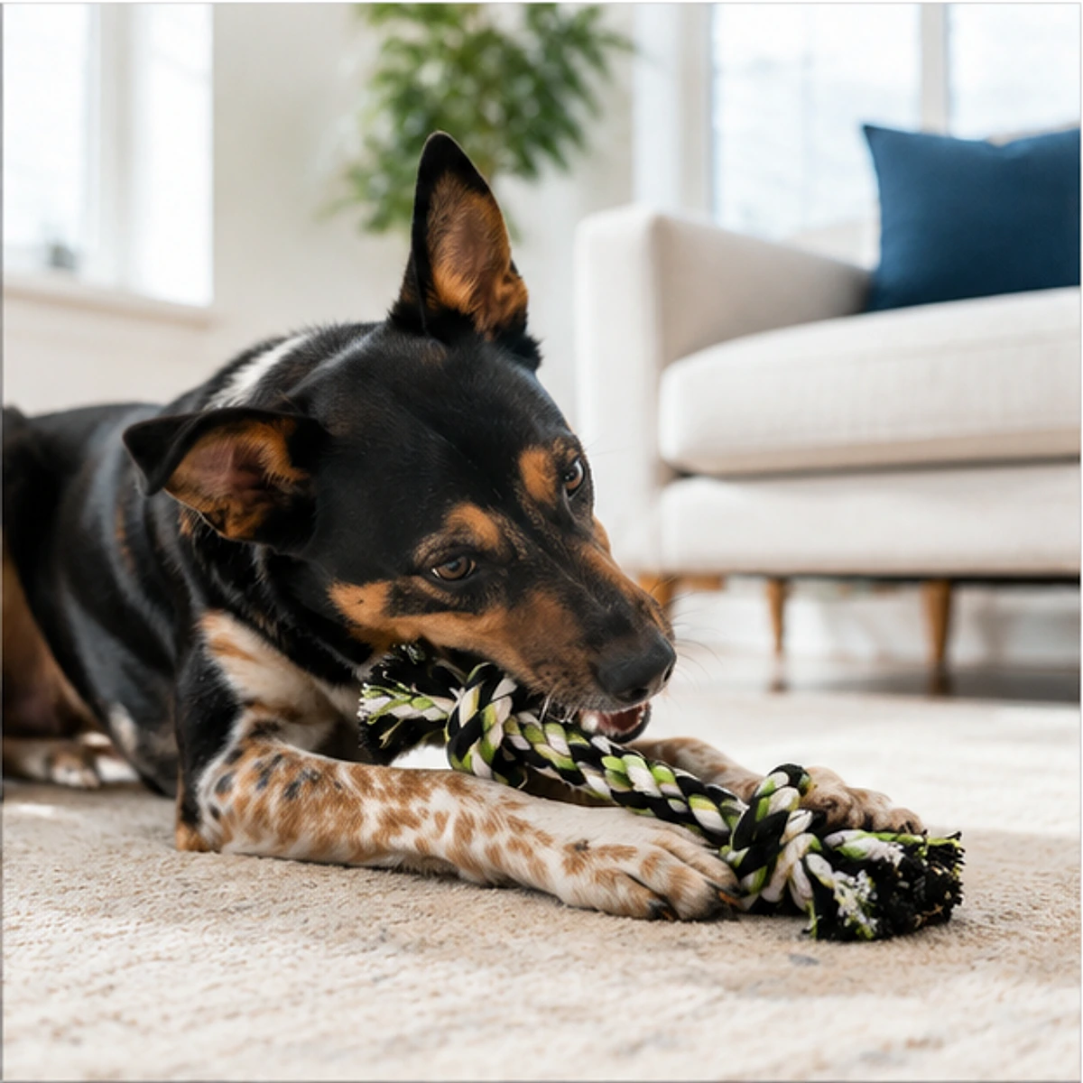 Durable Rope Chew Toy usage