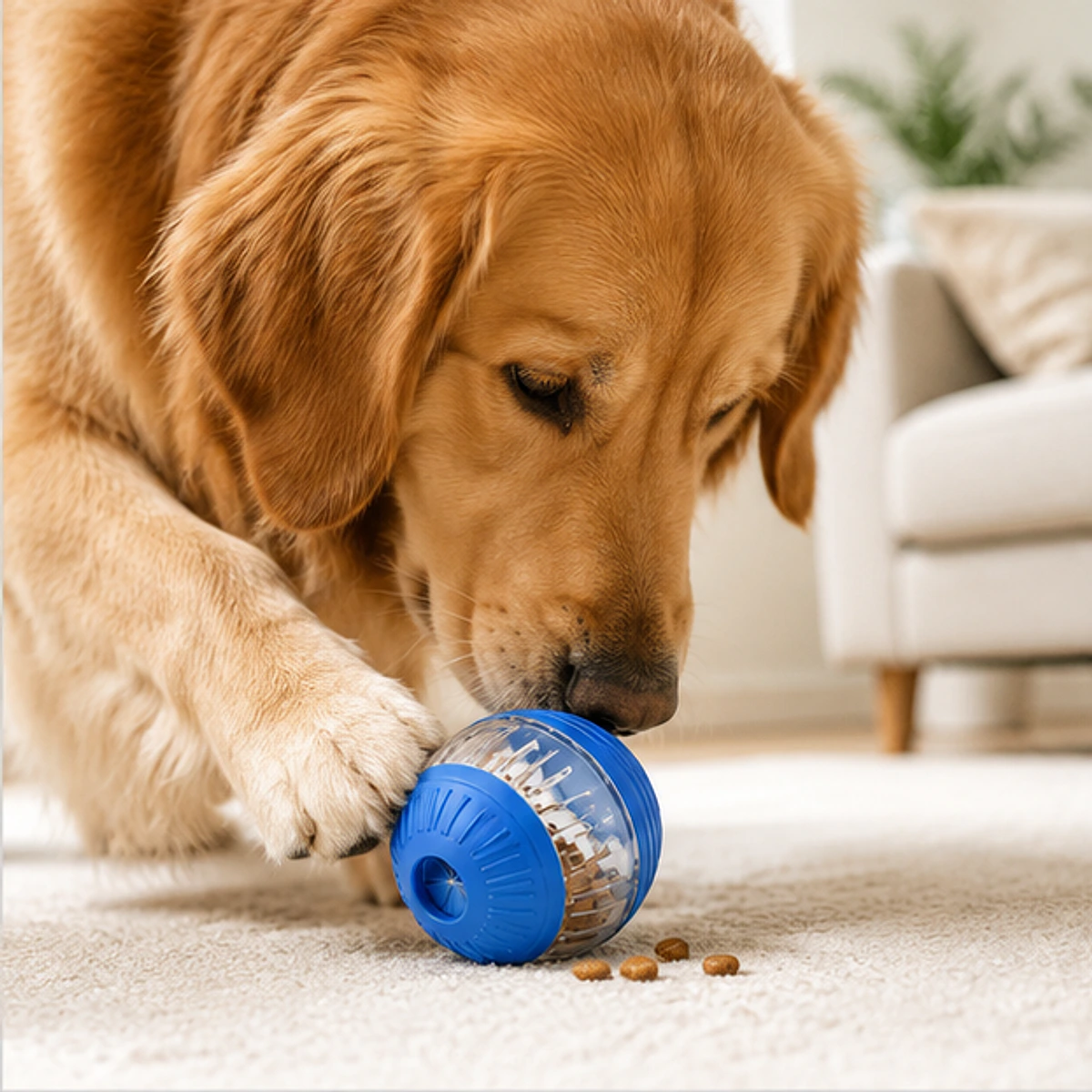 Interactive Treat Ball usage