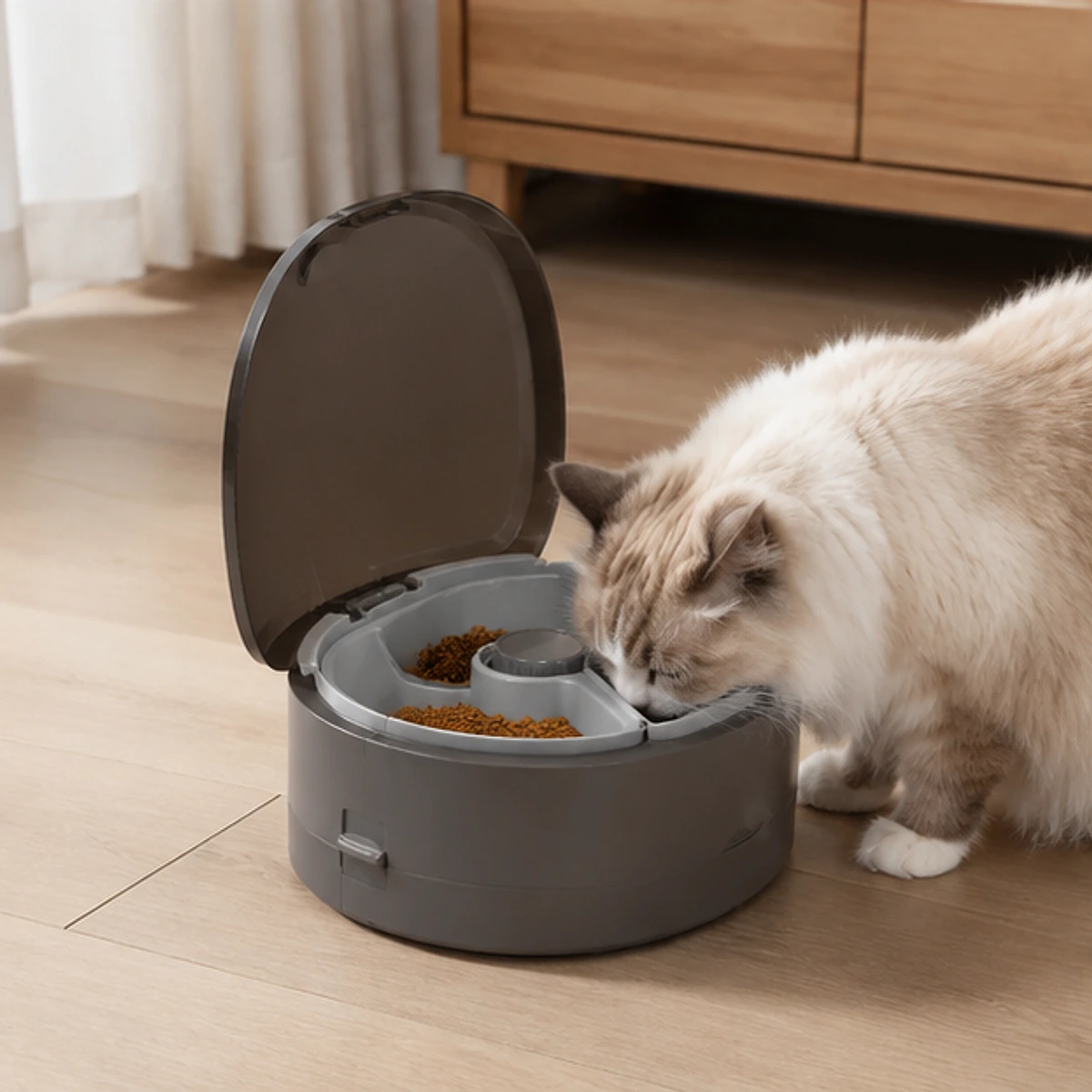 Automatic Feeder Portion Cups usage